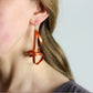LP21 Long loopy twisted ribbon drop earrings