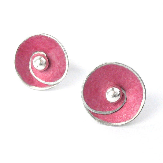 SP1 Spiral disc stud earrings