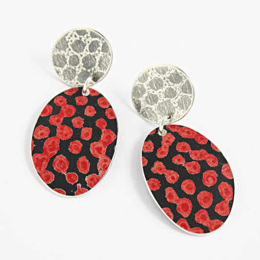 TS3 Stud And Spotty Oval Earrings