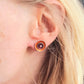 CD1 Double concave disc stud earrings