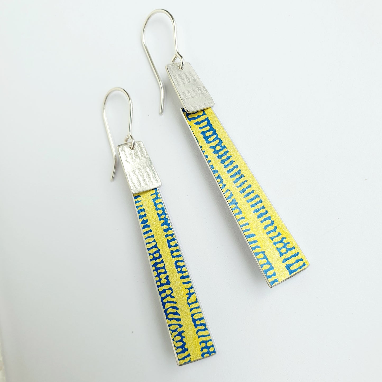 TX7B Long Tapered Strip Drop Earrings