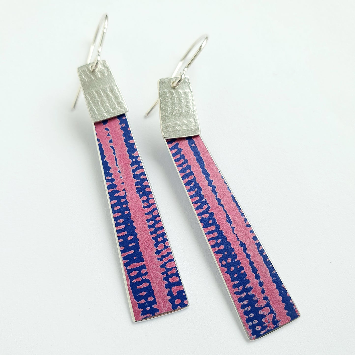 TX7B Long Tapered Strip Drop Earrings