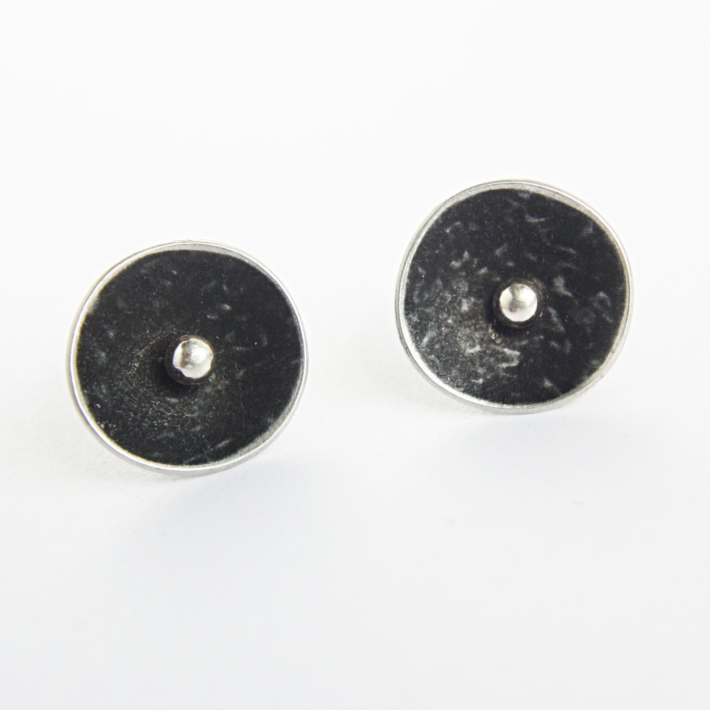 CD3 Single concave disc stud earrings