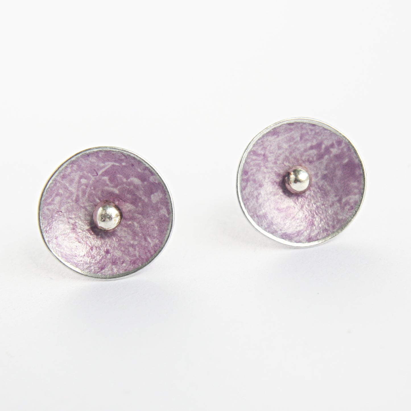 CD3 Single concave disc stud earrings