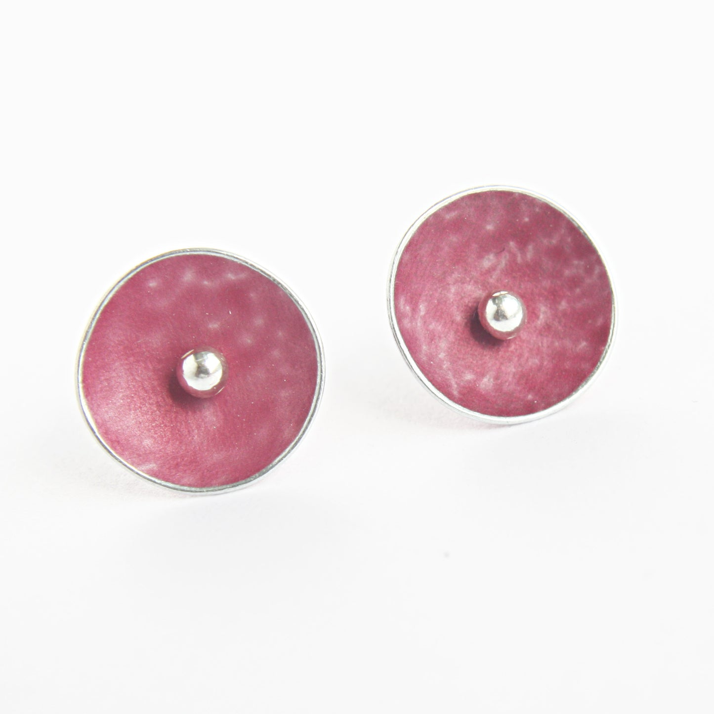 CD3 Single concave disc stud earrings