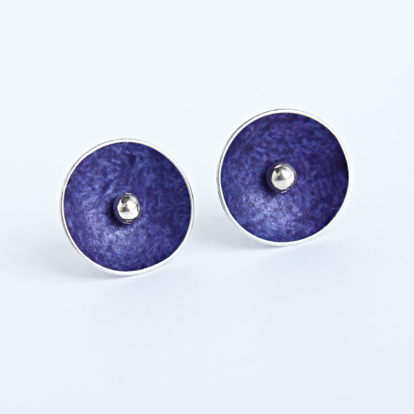 CD3 Single concave disc stud earrings