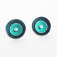CD1 Double concave disc stud earrings