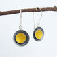CD29 Double concave disc drop earrings