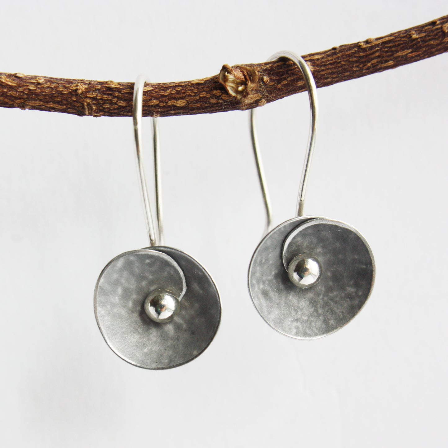 SP2 Spiral disc drop earrings