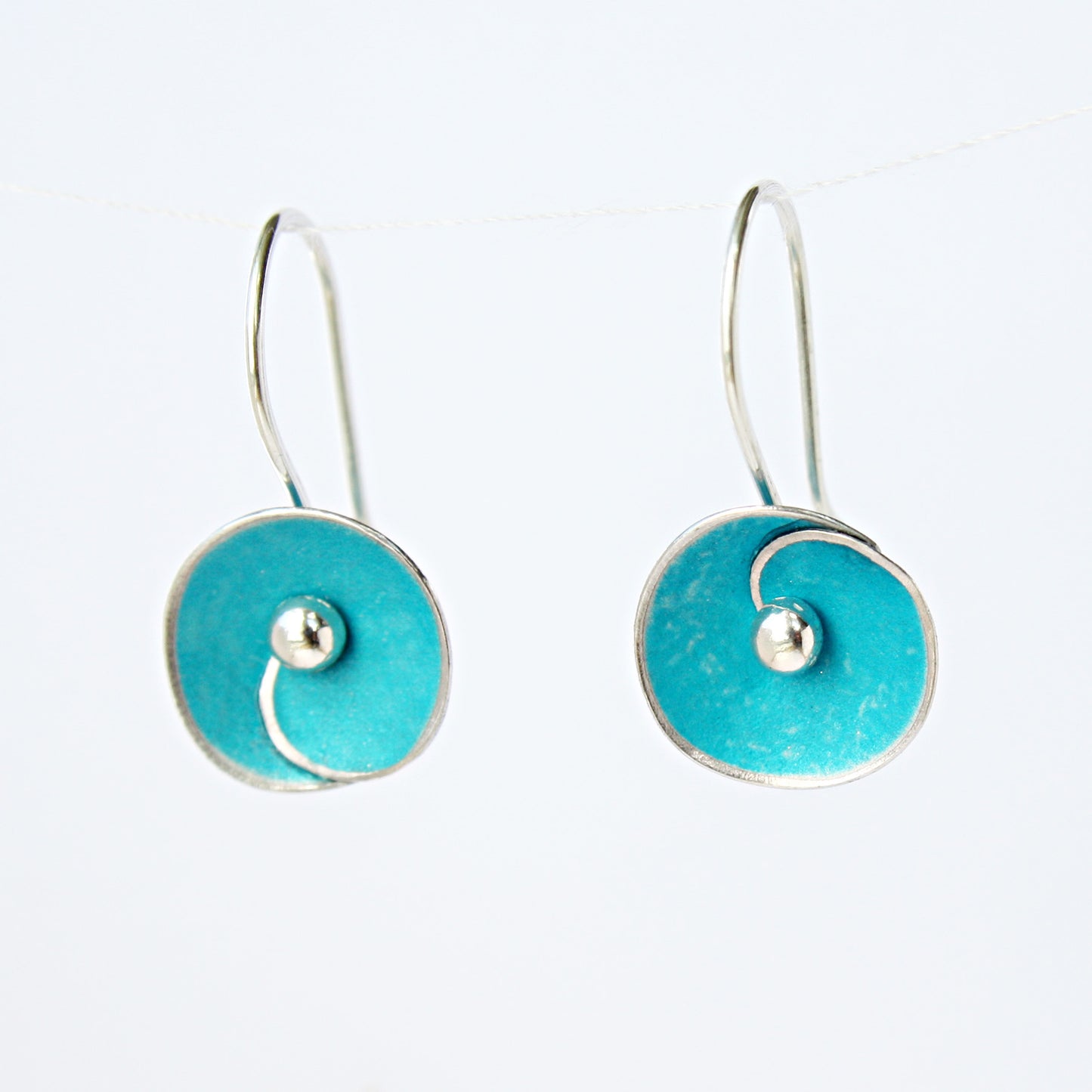 SP2 Spiral disc drop earrings