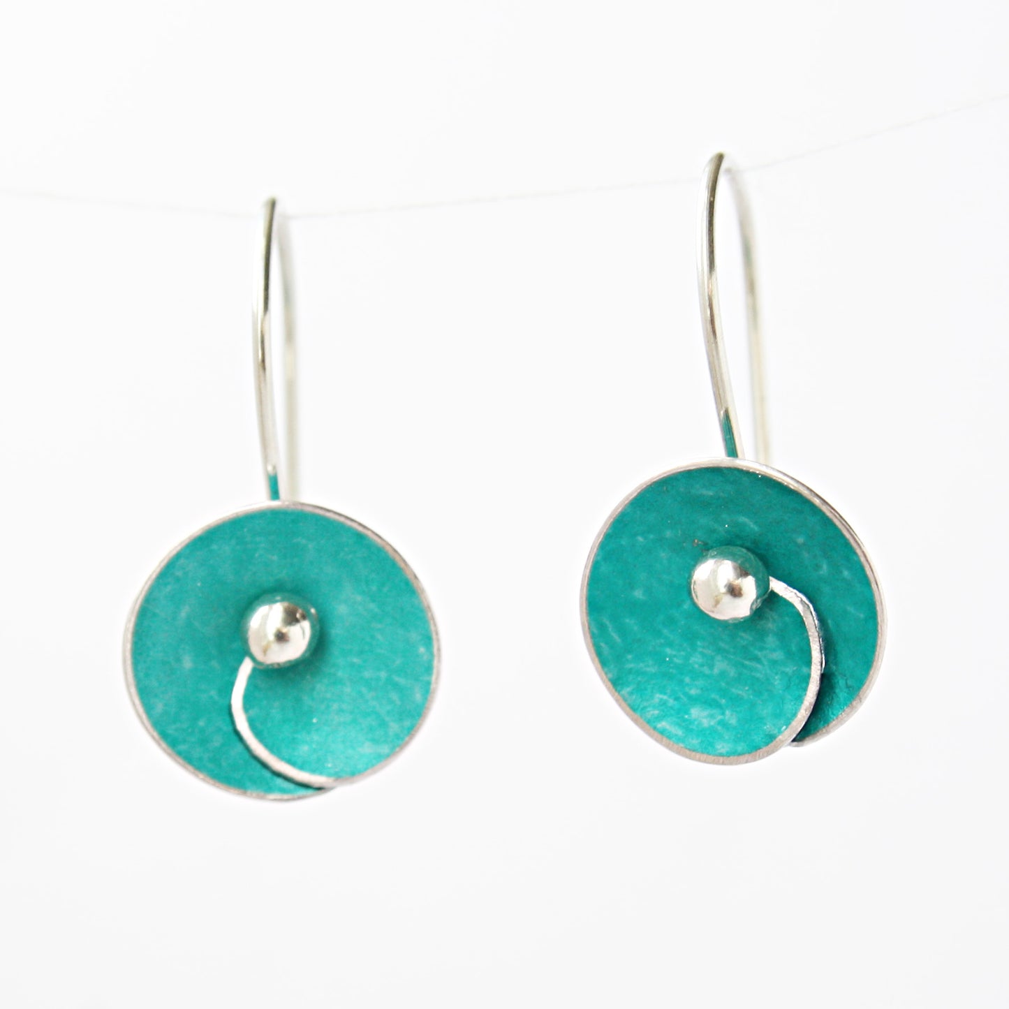 SP2 Spiral disc drop earrings