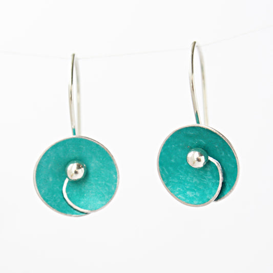 SP2 Spiral disc drop earrings