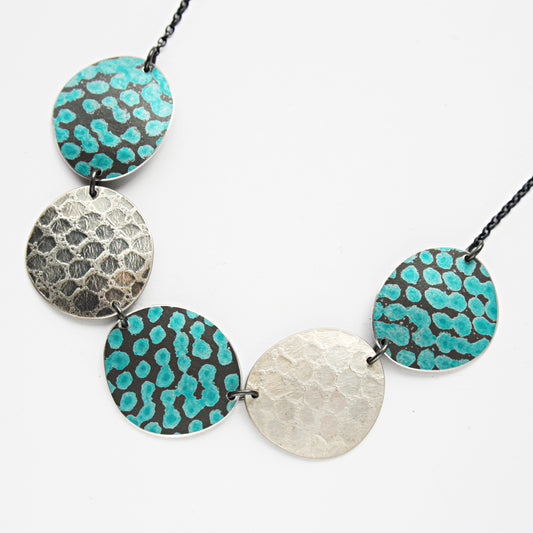 TS9 Five Oval Disc Necklace