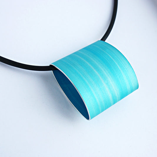 Turquoise blue loop necklace