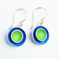 CD29 Double concave disc drop earrings