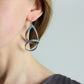LP19 Short ribbon loopy drop earrings