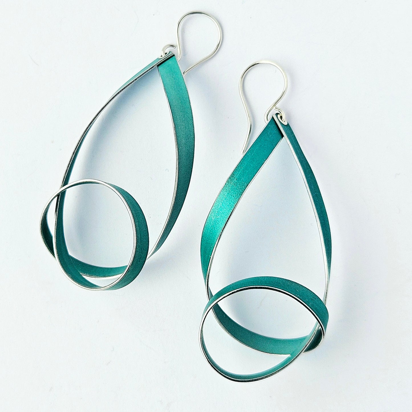 SL30 Large jade ribbon drop earrings