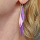 SL11 Three berry leaf cascade drop earrings