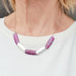 SL31 Berry Alyssa and silver rectangles necklace