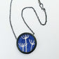 SL34 Grassheads silhouette in indigo necklace