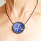SL34 Grassheads silhouette in indigo necklace