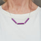 SL29 Purple tube and silver necklace