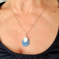 SL23 Silver and indigo Alyssa double disc pendant