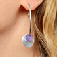 SL8 Silver and lavender bead drop earrings