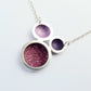 SL26 Berry, mauve and purple triple circle pendant