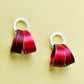 LP17 Silver hoop stud earrings with double loops