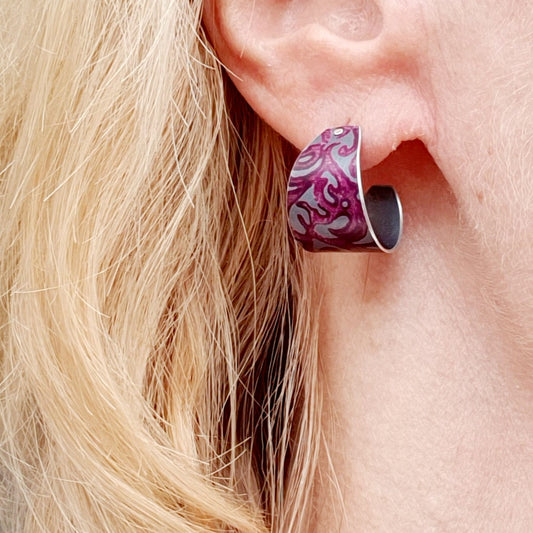 SL11 Little Berry Alyssa hoop stud earrings