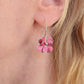 SL12 Double coral pink rosa drop earrings