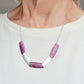 SL31 Berry Alyssa and silver rectangles necklace