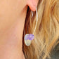 SL8 Silver and lavender bead drop earrings
