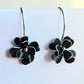 SL10 Black double rosa drop earrings