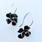 SL10 Black double rosa drop earrings