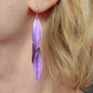SL11 Three berry leaf cascade drop earrings