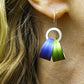 LP8 Silver hoop and double loop drop earrings