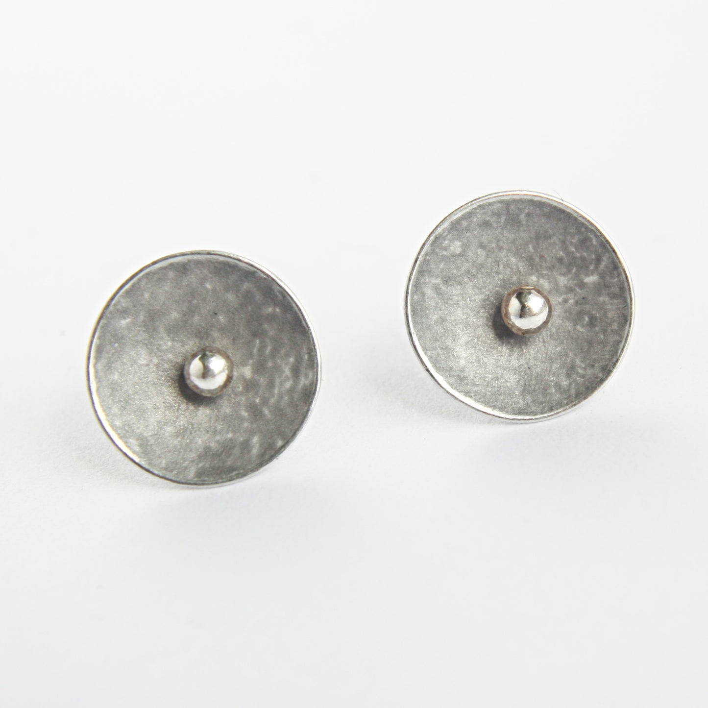 CD3 Single concave disc stud earrings